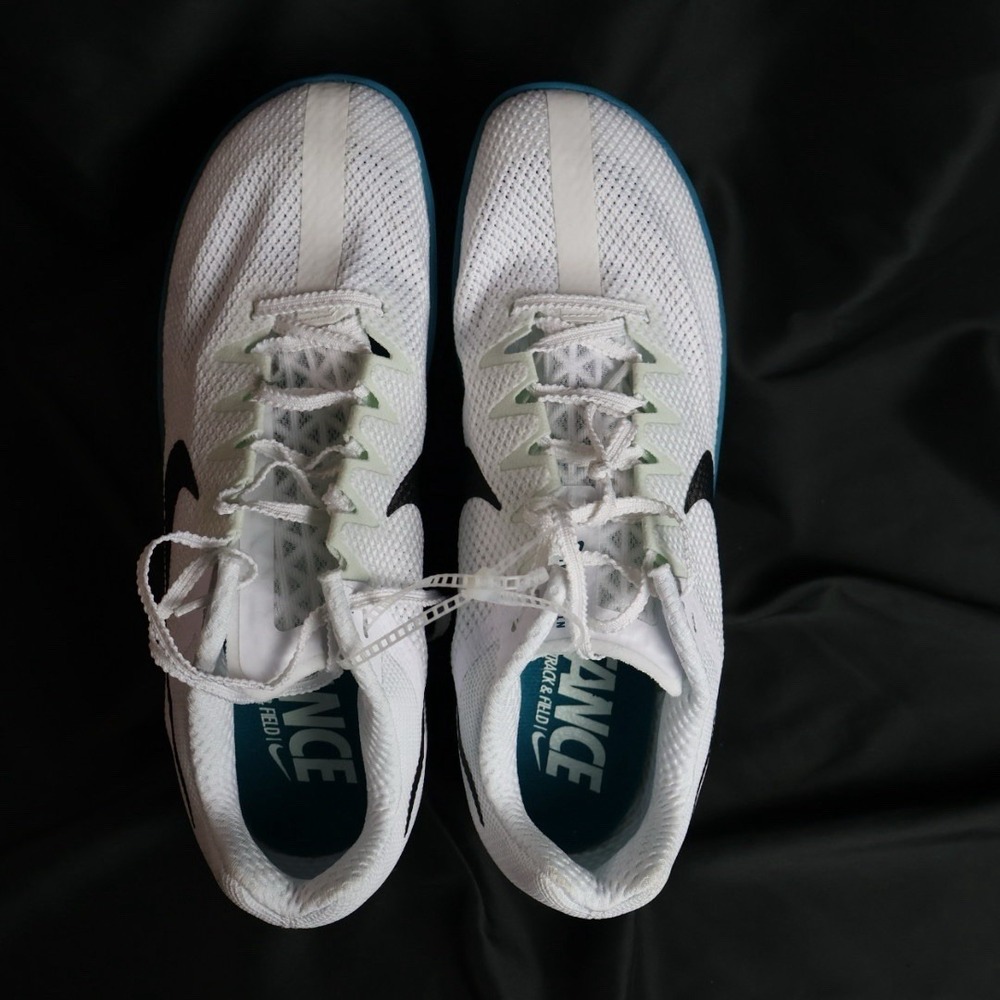 Nike Zoom Rival Distance FZ9653-102 White Spruce Track Spikes Mens Sz 8.5 + Bag - Picture 5 of 12